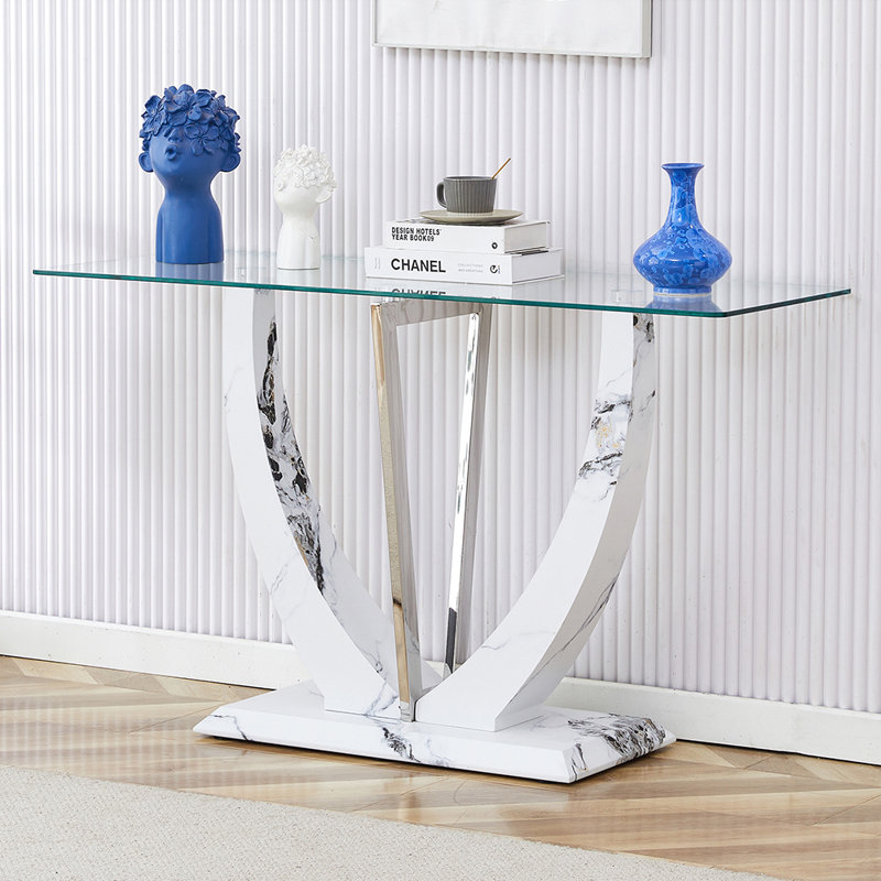 Bureau incliné / échelle Meilah l 50 po, Blanc/Noir