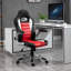 Latitude Run® Adjustable Faux Leather Swiveling PC & Racing Game Chair in Red