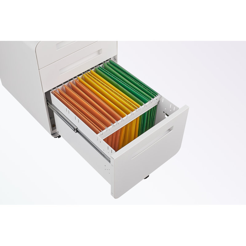 Mekala 15.75'' Wide 3 - Drawer Filing Accent, White