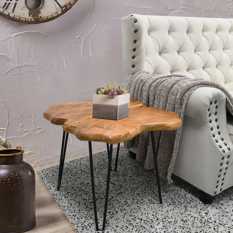 Isuf Solid Wood Top Single Coffee Table