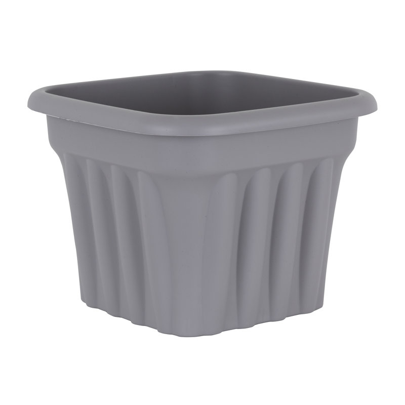 Wham Vista Square Planter Upcycle Grey, 30cm H x 40cm W x40cm D