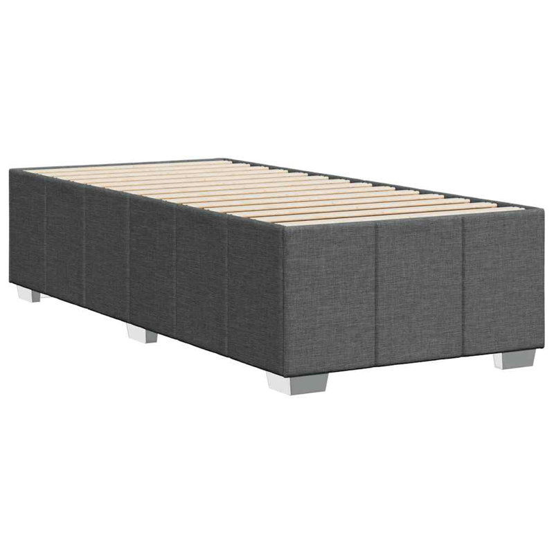 Latitude Run® Bed Frame Without Mattress Fabric, Twin, Dark Gray