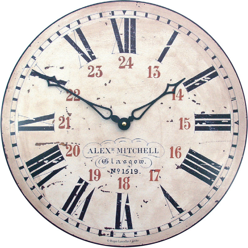 Station Wall Clock with 24 Hour Numerals - 36cm