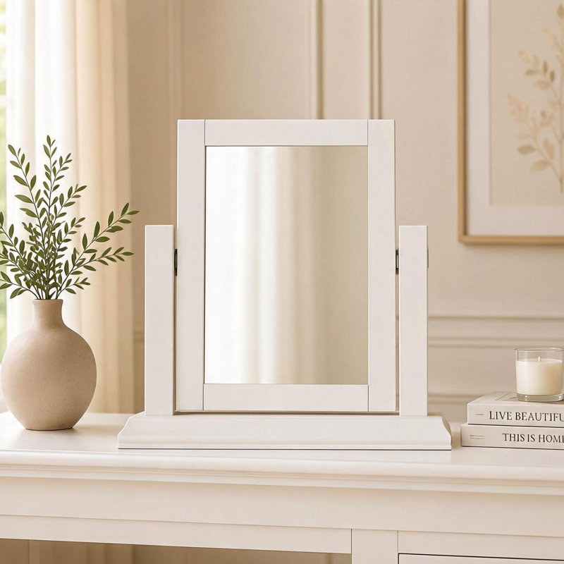 Sevyn Assembled Rectangle Mounts to Dresser Makeup / Shaving Mirror