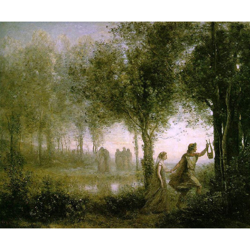 Orphée menant Eurydice des Enfers, H 15 po x l 18 po
