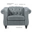 Canapé Chesterfield en similicuir avec accoudoirs roulés et capitonnage à boutons-287697812-287697813
