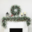 Real Touch Flocked Snowcap Grove Fir Artificial Christmas Wreath - 24" - Unlit