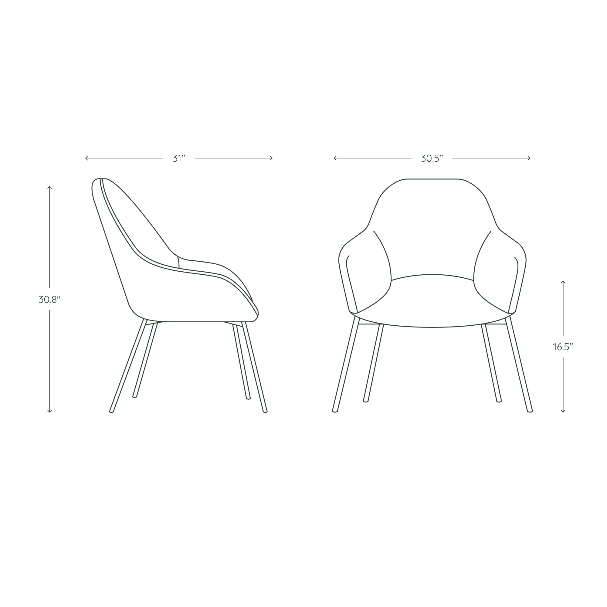 Oppo Lounge Chair - Fabric, Gust
