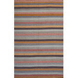 Striped Area Rug in Brown/Gray/Black