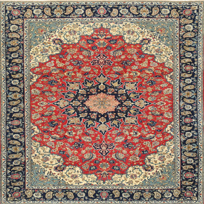 Rouge oriental/noir/beige Tapis décoratif