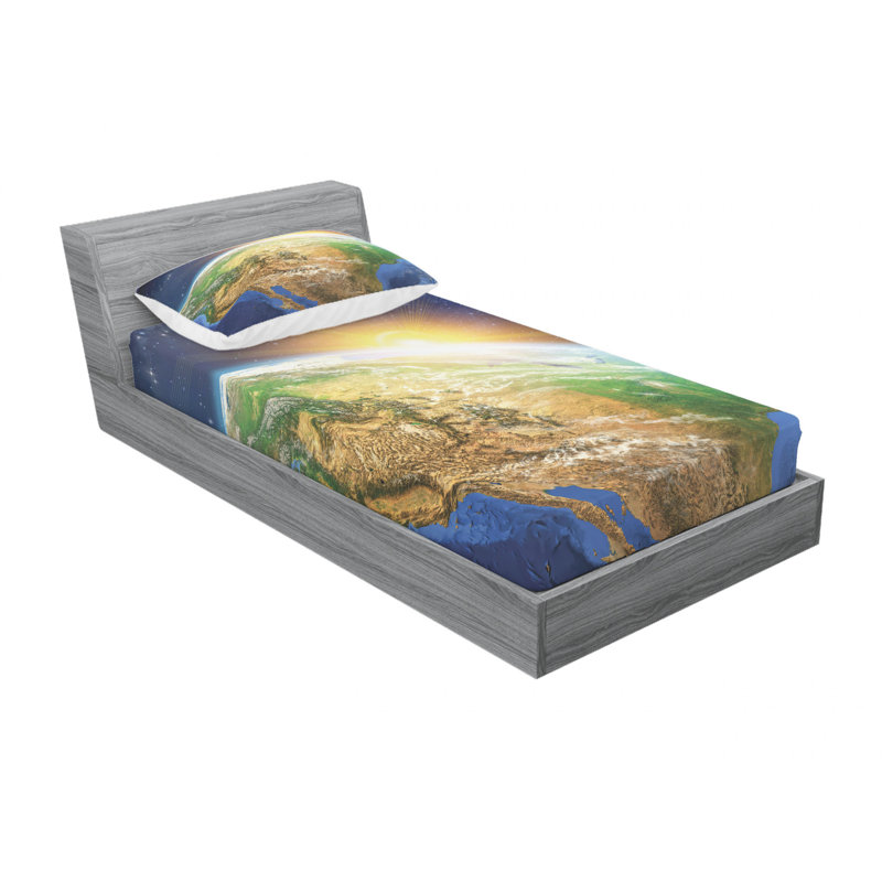 Microfiber Sheet Set, Twin Sheet Set with Fitted Sheet