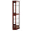 Armoire d'angle 72 "avec lumières, miroir, 6 tablettes réglables, look, tablette en cerisier-987677444