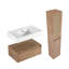 Meuble-lavabo mural 30 po avec lavabo en résine et armoire latérale, tiroir à fermeture en douceur (KD-Packing), armoire combinée 09430IMO-30M-SC00112-SC00512