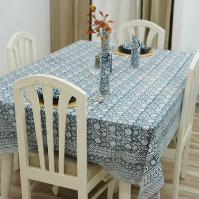 Housse de table bohémienne à imprimé bloc pour salle à manger, Shillong 