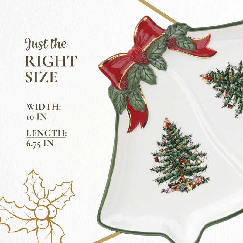 10" x 6.75" Ribbon Bell Dish
