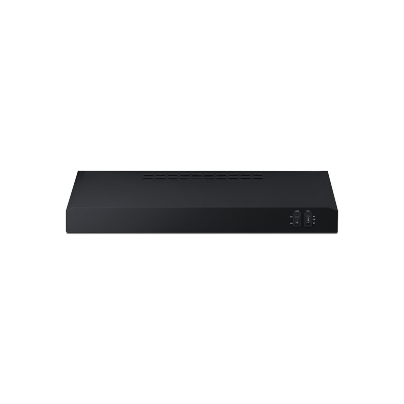 Summit Appliance Steel Convertible Under Cabinet Range Hood, Black, 5.5" H x 23.88" W x 20" D