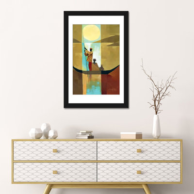«On the River I» par Keith Mallett, reproduction sur toile tendue sur châssis