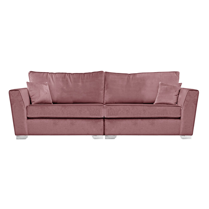 Quade 4 Seater Velvet Sofa, Lavender