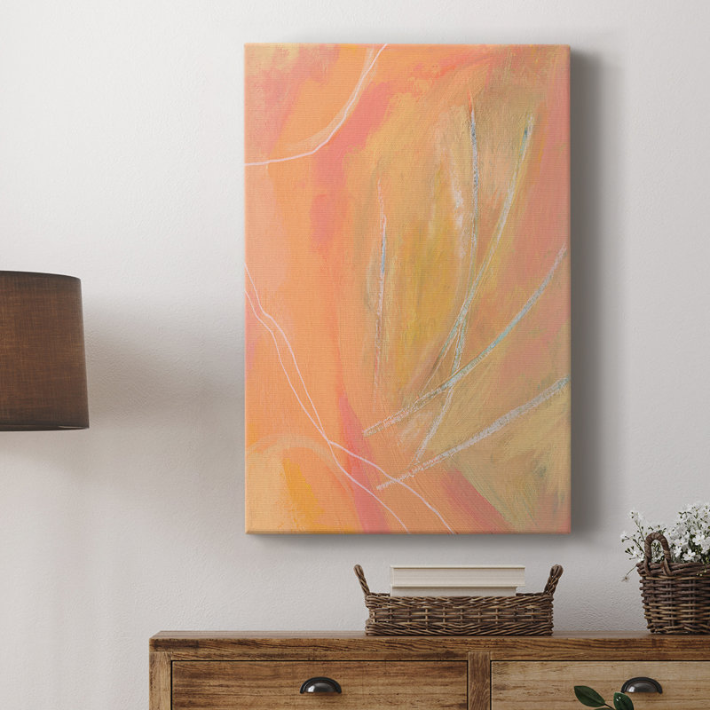 Peach Bliss II - galerie sur mesure Cavas, H 18 po x l 12 po