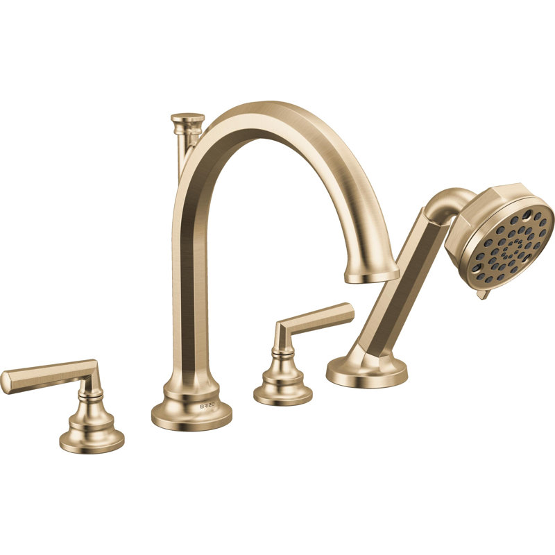 Beauclere™ Roman Tub Faucet With Handshower, Lever Handle, Brilliance Polished Nickel