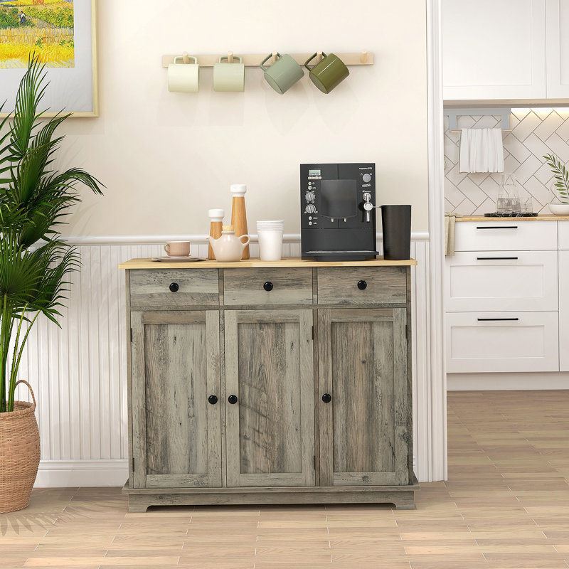 Accent Cabinet With Drawer, Gray