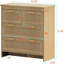 Armoire avant en rotin à 4 tiroirs - Finition en bois naturel avec texture tissée, rangement multifonctionnel pour la chambre à coucher, le salon, la salle à manger et le couloir, assemblage facile requis