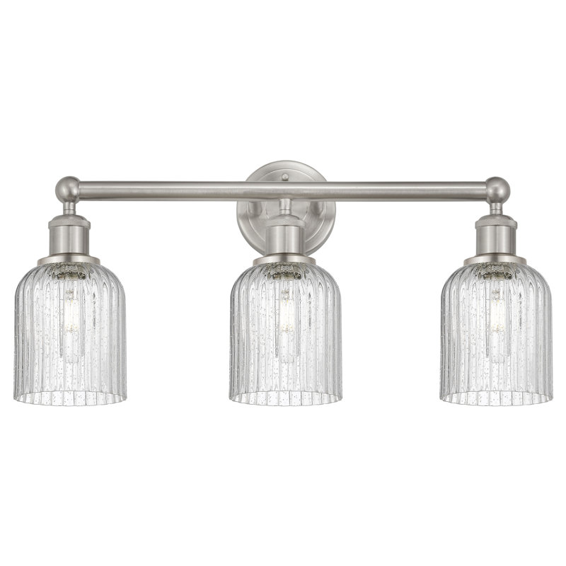 Edison Northgate 3 Light 23" Bath Vanity Light Shade, Satin Nickel, Seedy