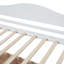 Lit de jour simple à baldaquin en bois avec 2 tiroirs, finition blanche élégante pour les chambres modernes et peu encombrantes