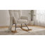 Fauteuil à bascule moderne pour chambre d'enfant, modèle Teddy avec piètement en bois massif-918468140