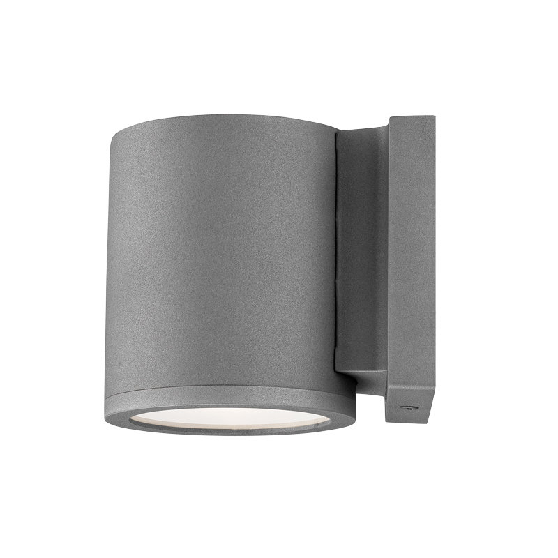 Tube LED Outdoor Armed Sconce, Graphite