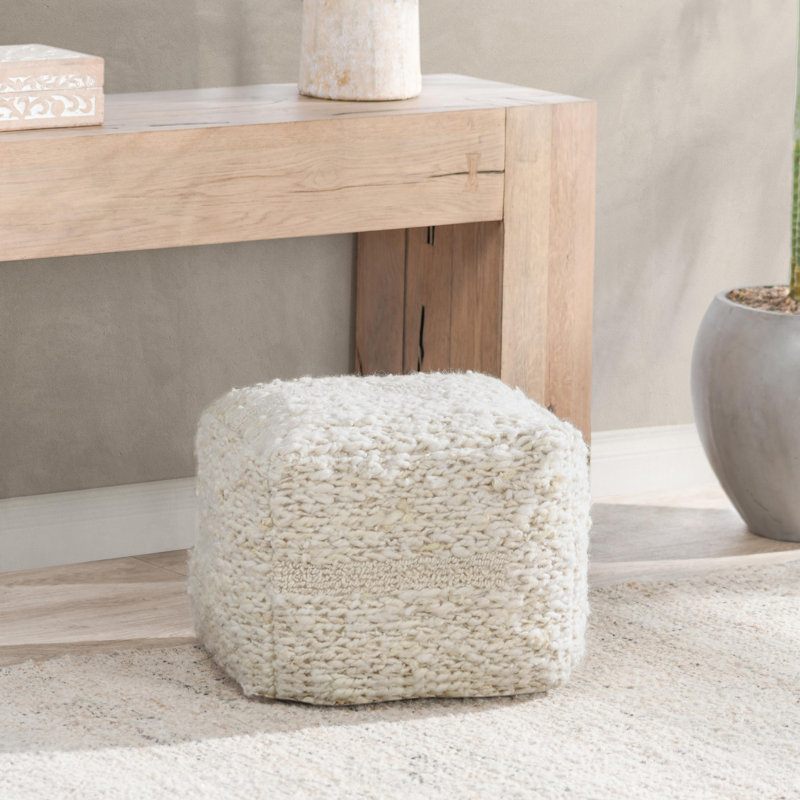 Pouf en mélange de laine Sinclair