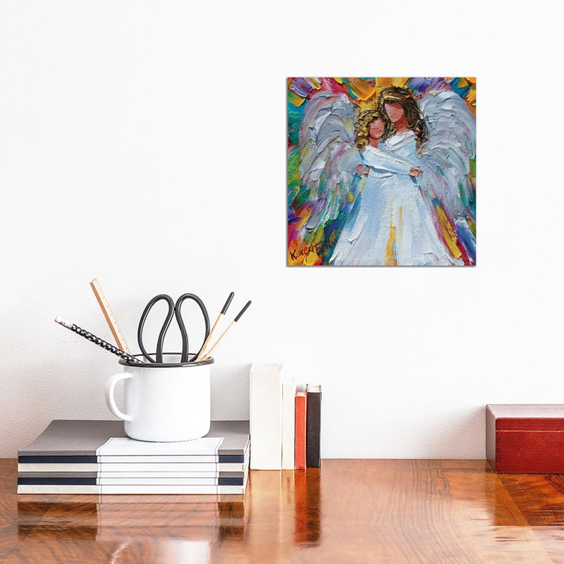 Angel Hugs 1 Piece Wrapped Canvas Painting, 30.48 cm H x 30.48 cm W