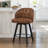 Elyan Swivel Upholstered Counter Stool with Metal Frame-100088924