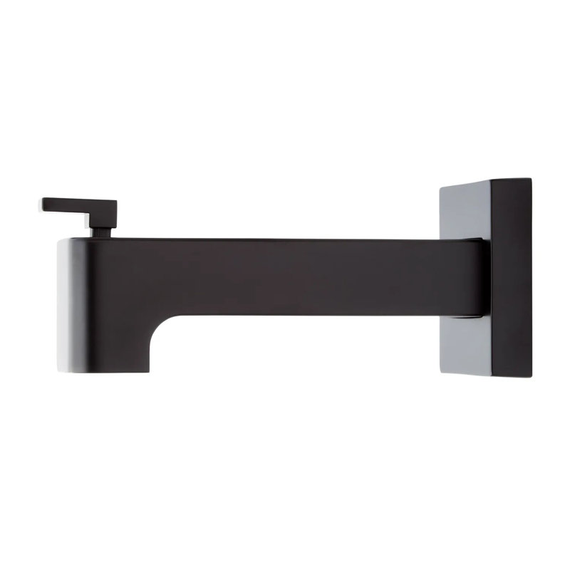 Signature Hardware Hibiscus Tub Spout with Diverter, Matte Black