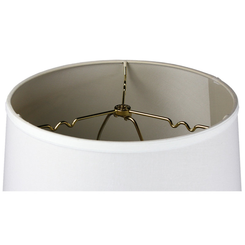 2 - Light Drum Chandelier, 11" H x 16" W x 13" D, White