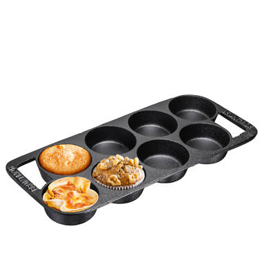 Lodge Cast Iron Wedge Pan Seasoned Cast Iron with 8 impressions, BW8WP,  Metal Bakeware