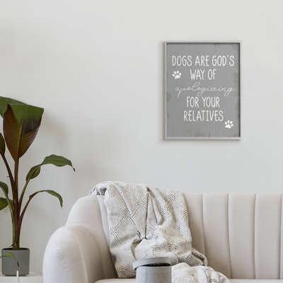 «Dogs Are God Way Quote Paw Pet Humor» par Daphne Polselli - Art textuel