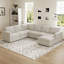 Canapé modulaire escamotable en U avec grand canapé-lit modulaire et repose-pieds avec rangement-125951390
