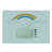 Ambesonne Rainbow Cutting Board Large Size Old TV Raining Clouds Multicolor