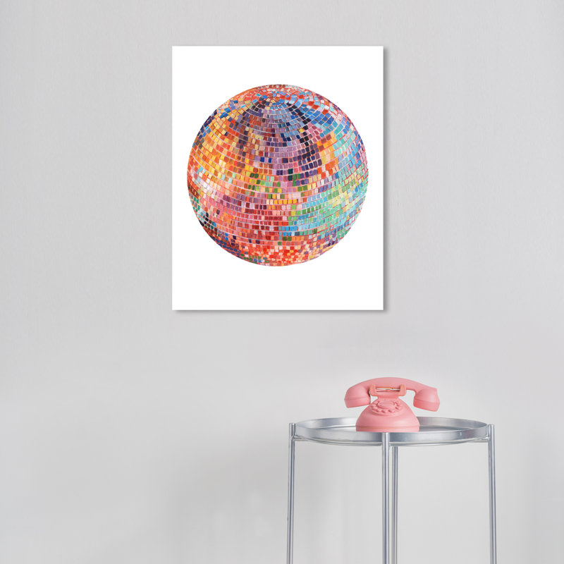 «Eyja Disco Ball I» sur toile, H 20 po x l 16 po x P 0,8 po