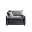 Assise profonde simple en velours côtelé gris pour chambre à coucher, mélange de mode et rétro, coussins à deux couches, amovible