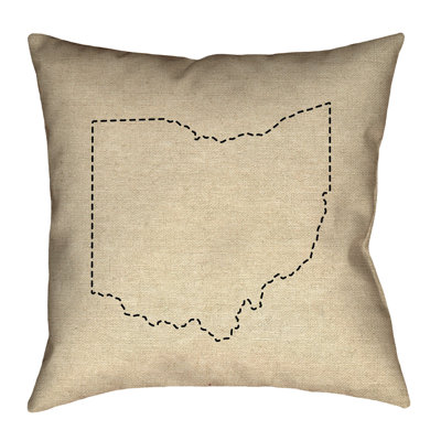Katelyn Smith Ohio Dash Outline Pillow
