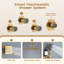 12”Ceiling Mounted Thermostatic Rainfall Shower System with 3 Body Jets and Storage Shelf-106296421
