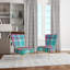 Chaise d'appoint rembourrée en velours multicolore à motif tartan