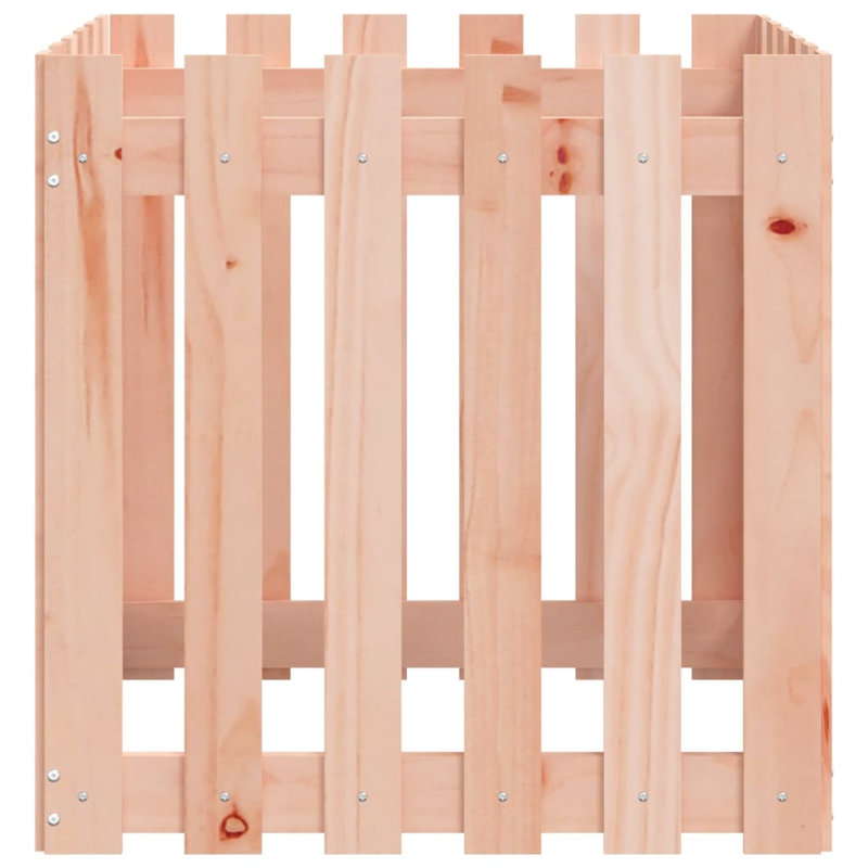 Nabeela Wood Planter Box, 60cm H x 60cm W x 60cm D, Red Brown