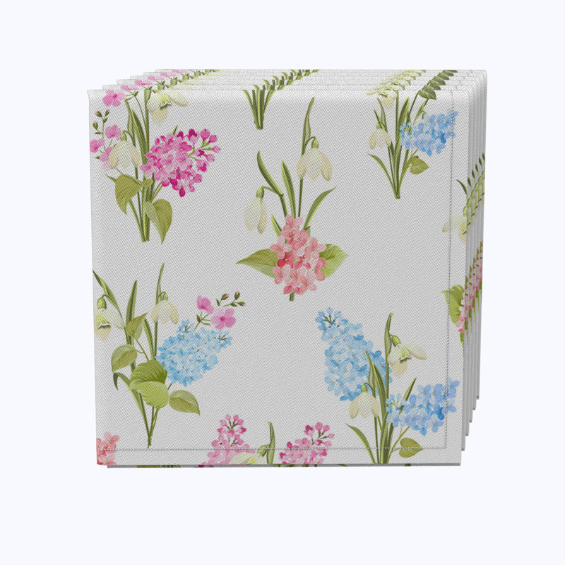 100% Cotton Floral Square Napkin