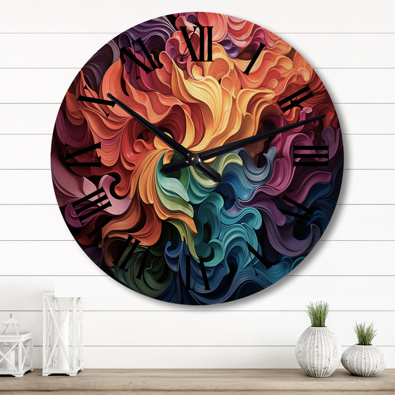 Horloge murale en bois massif Paray, Grand