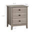 Ensemble de 2 tables de chevet modernes en bois de 18 po avec tiroir de rangement et tablette ouverte-131270909