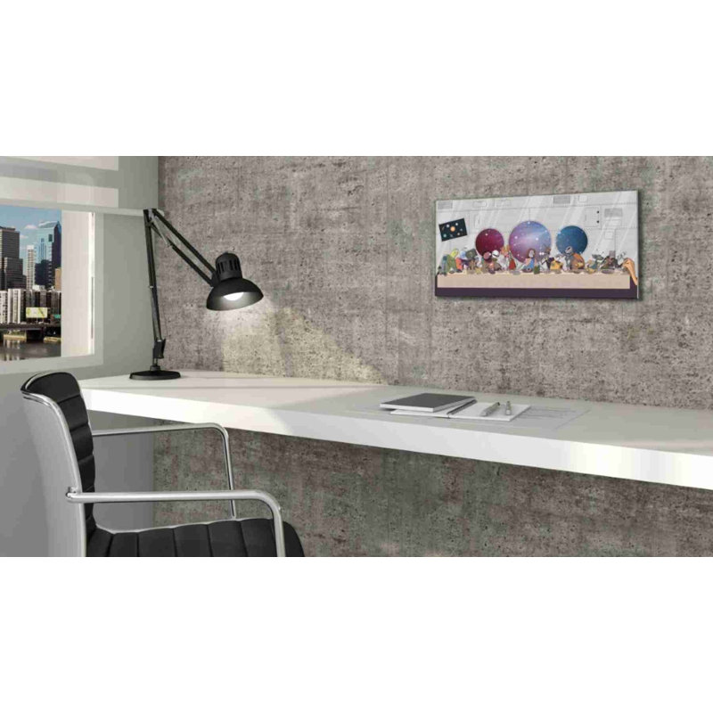 'The Robot's Last Supper' Canvas Wall Art, 12" H x 24" W x 0.75" D
