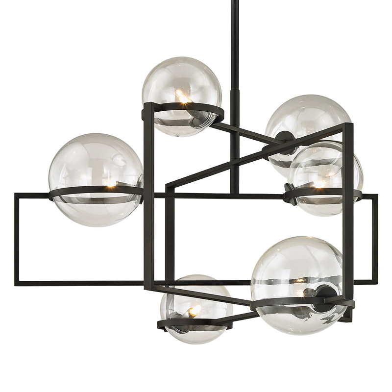 Elliot Chandelier, 6 Lights, 24" H x 30" W x 30" D